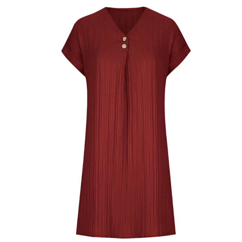 Kvinnors Mini Klänning V-ringning Minimalistisk Stil 0