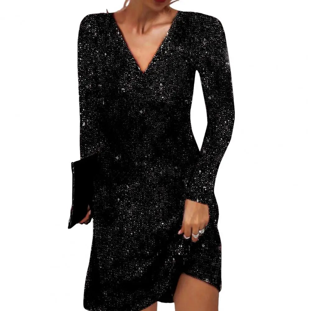 Kvinnors Miniklänning med Paljetter 0