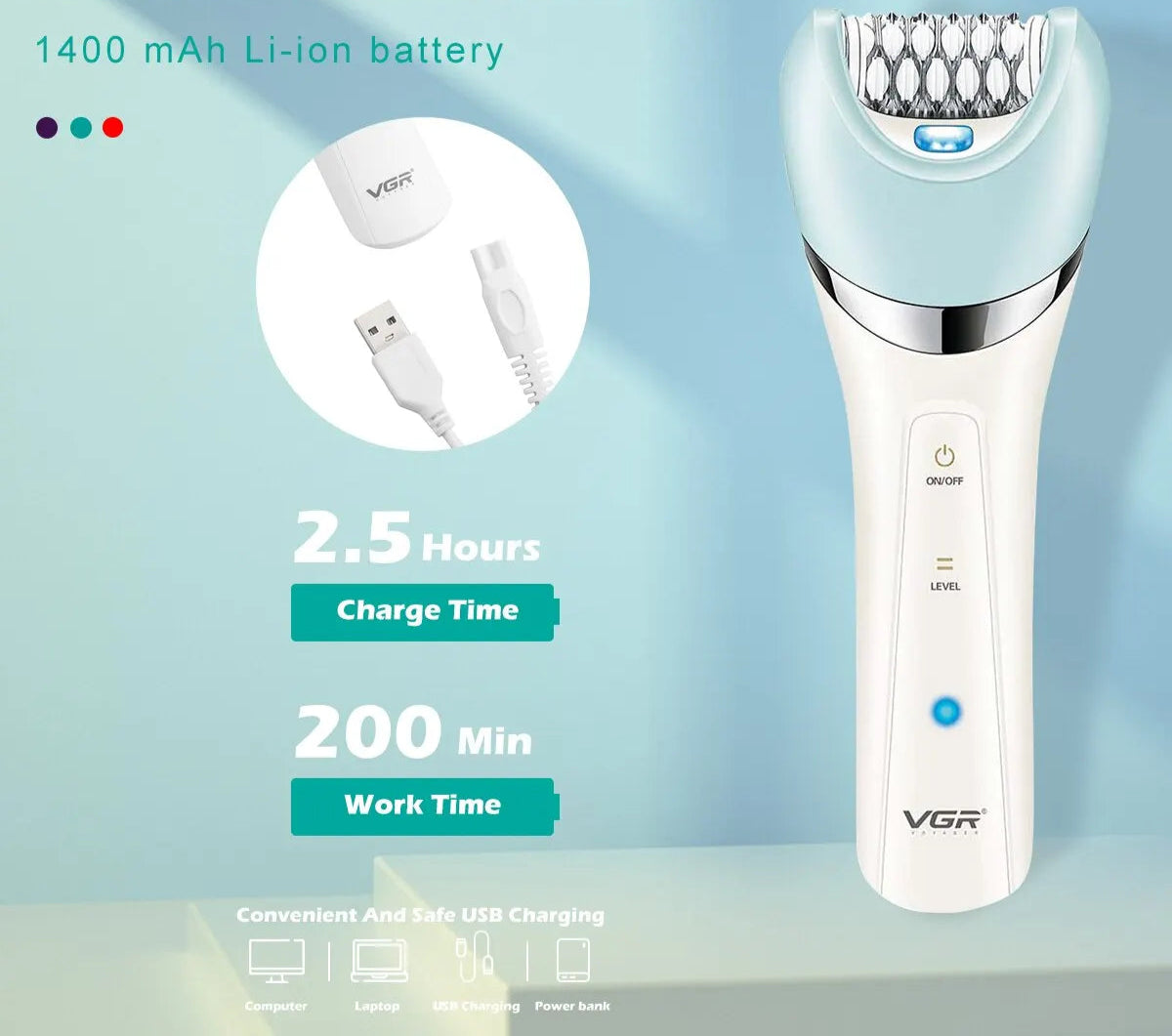 Kvinnors Multifunktionell Hårborttagare Elektrisk 5 i 1 4