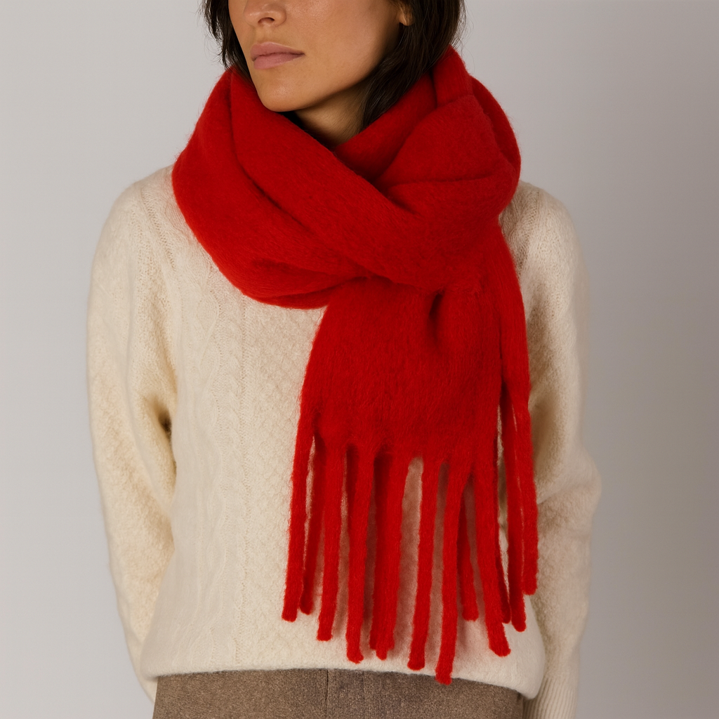 Kvinnors Oversized Halsduk Mjuk Stickad för Kalla Dagar 1