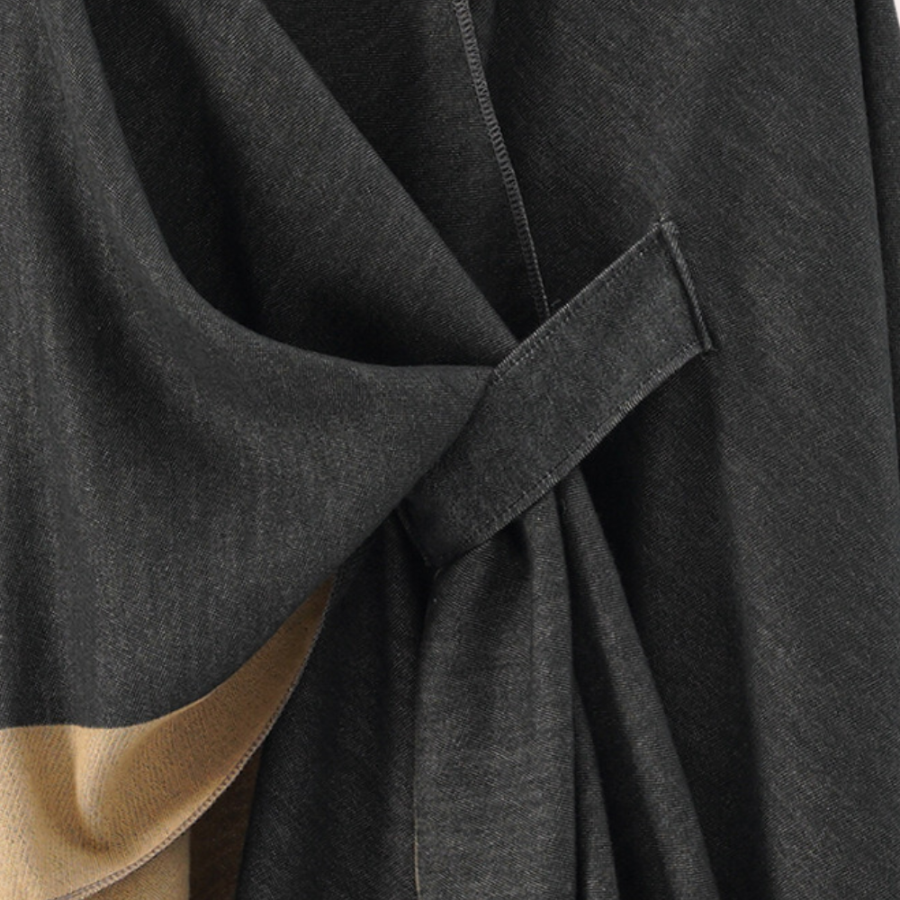 Kvinnors Poncho i Imiterat Kashmirstof Tidlös Design 2