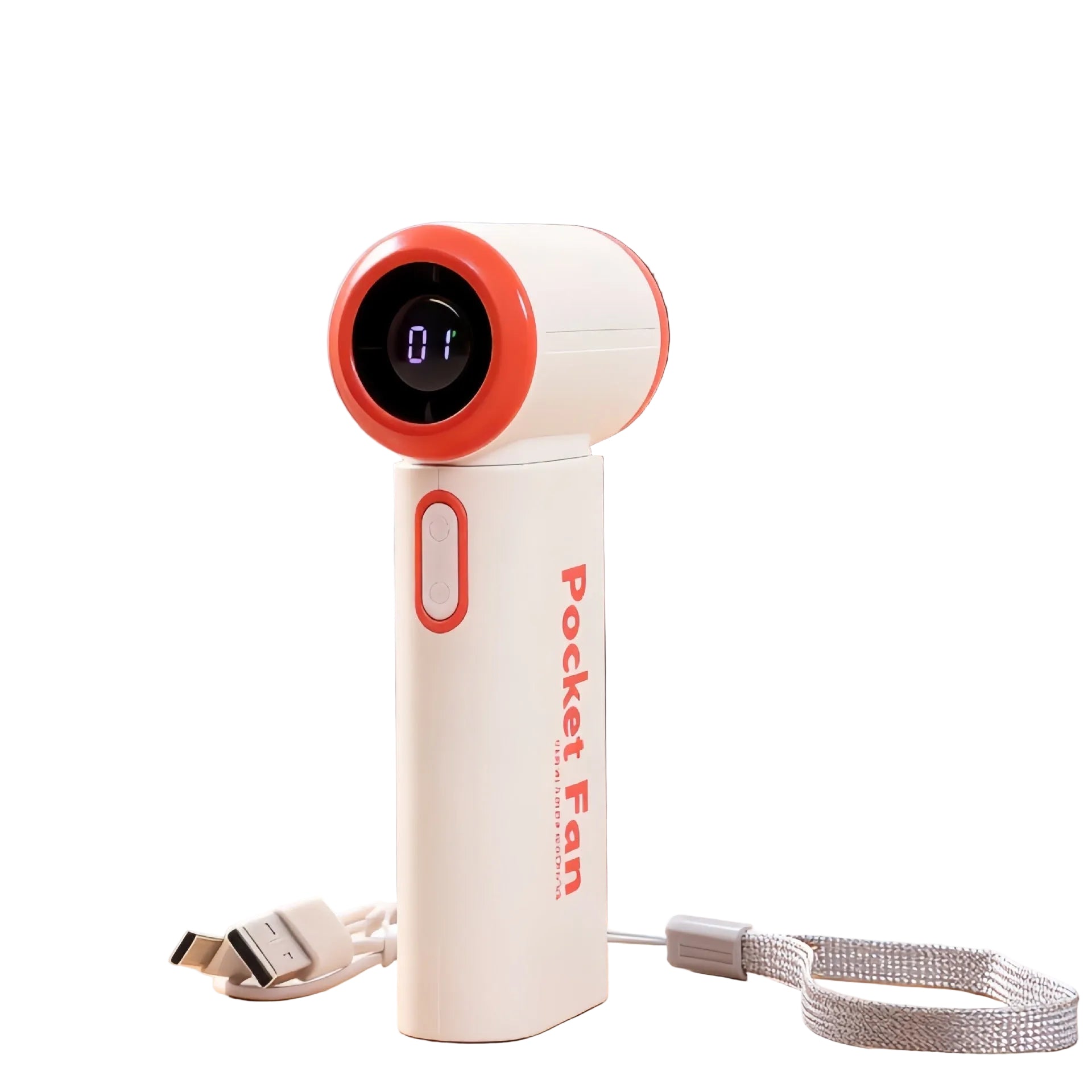 Kvinnors Portabla Minifläkt med LCD-Display och USB-Laddning 0
