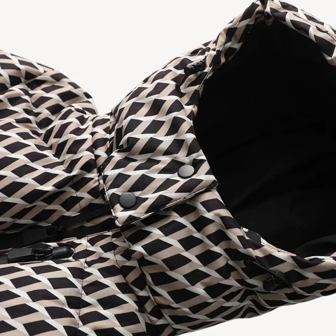 Kvinnors Pufferjacka med Bälte 4