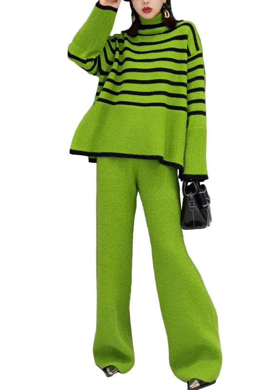 Kvinnors Randiga Byxor Vida Ben Sköldpaddshals 0