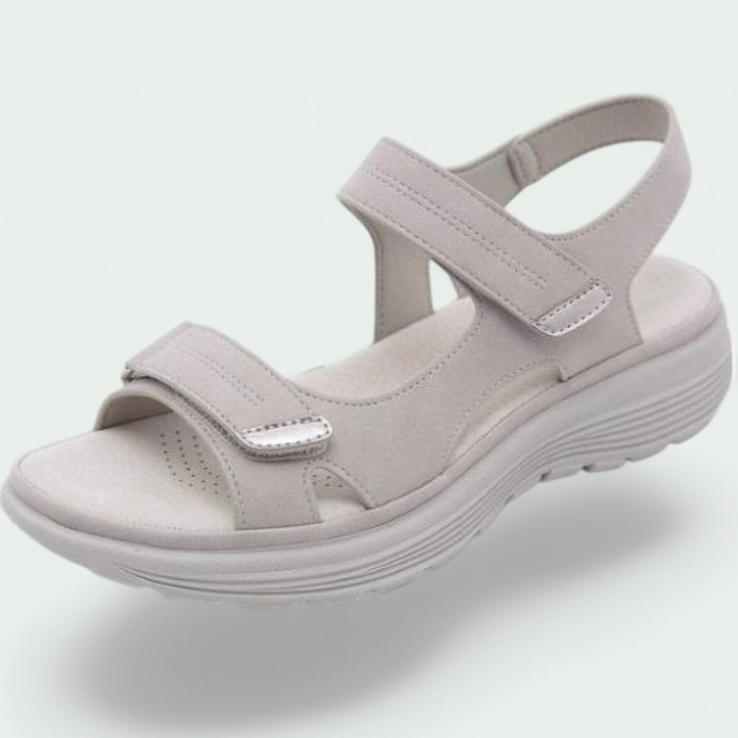 Kvinnors Sandaler Justerbar Kardborreband Flexibel Gummisula 3