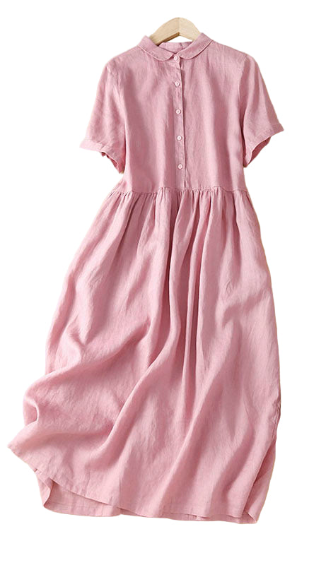 Kvinnors Semesterklänning med Peter Pan-Krage 0