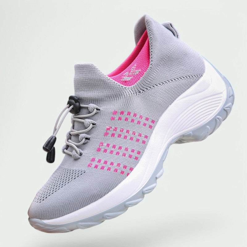 Kvinnors Sneakers Flexibla Mesh Material Andningsbar Halkfri Sula 1