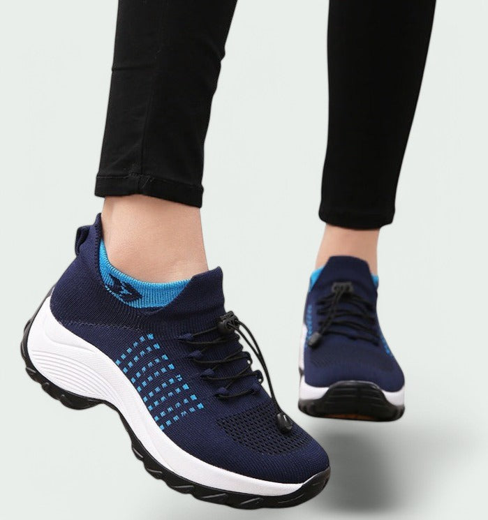 Kvinnors Sneakers Flexibla Mesh Material Andningsbar Halkfri Sula 10