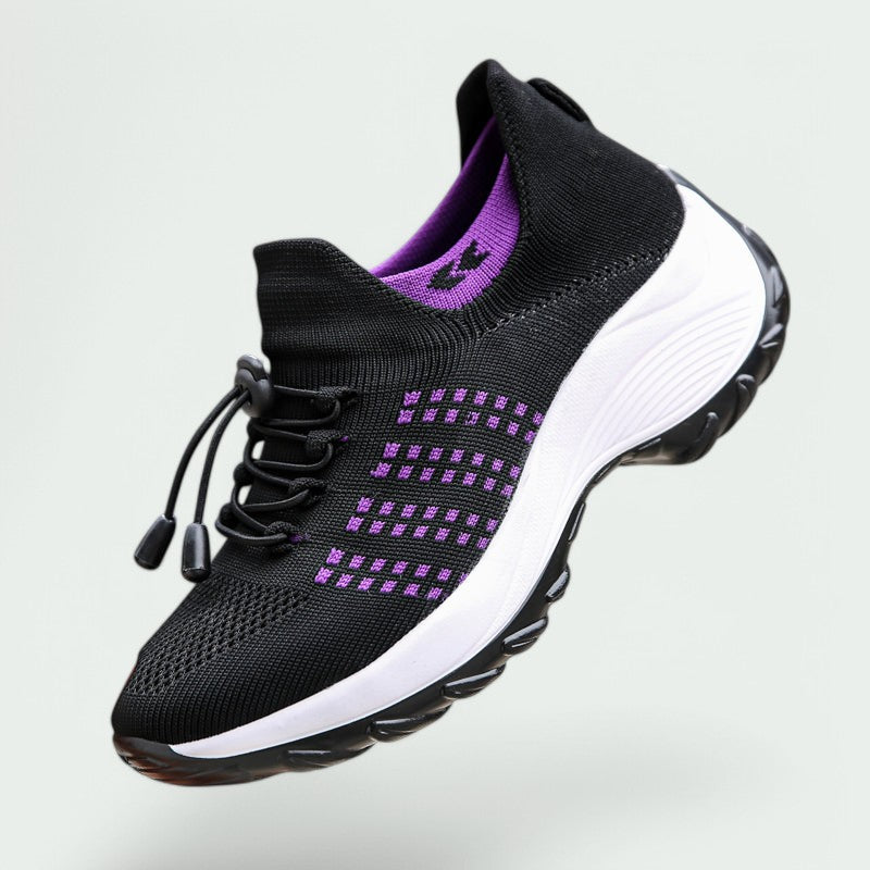 Kvinnors Sneakers Flexibla Mesh Material Andningsbar Halkfri Sula 5