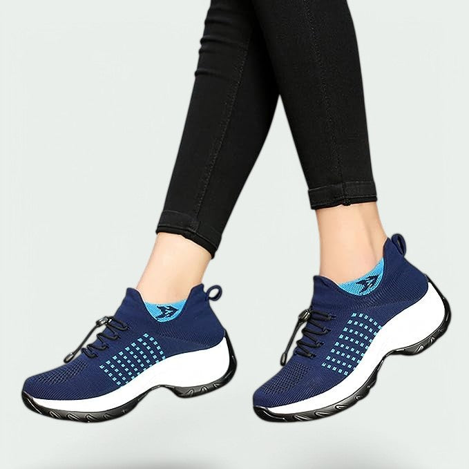 Kvinnors Sneakers Flexibla Mesh Material Andningsbar Halkfri Sula 6