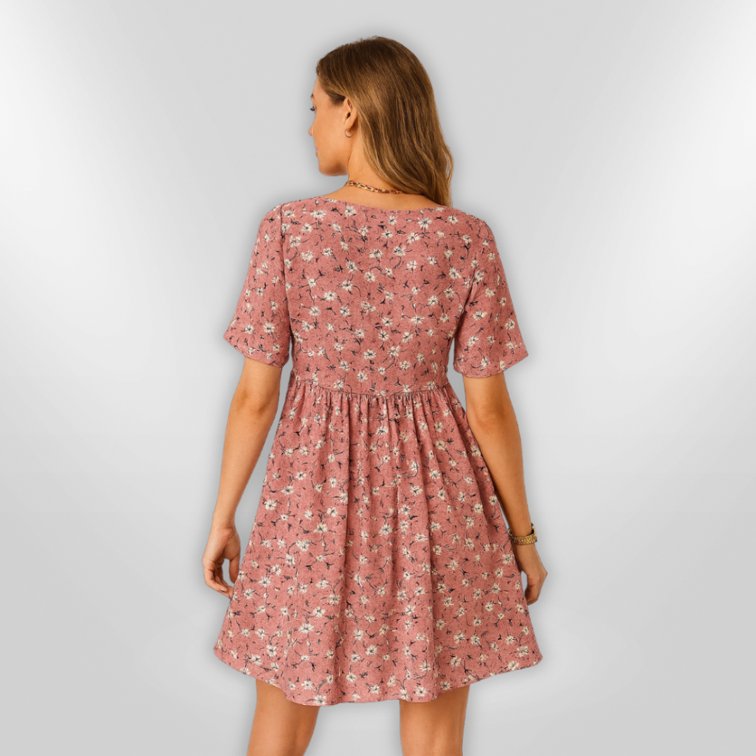 Kvinnors Sommarklänning med Blommönster och Lätt Material 2