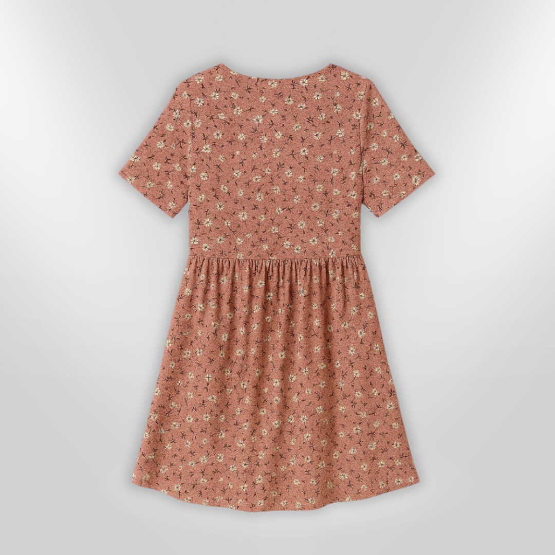 Kvinnors Sommarklänning med Blommönster och Lätt Material 4