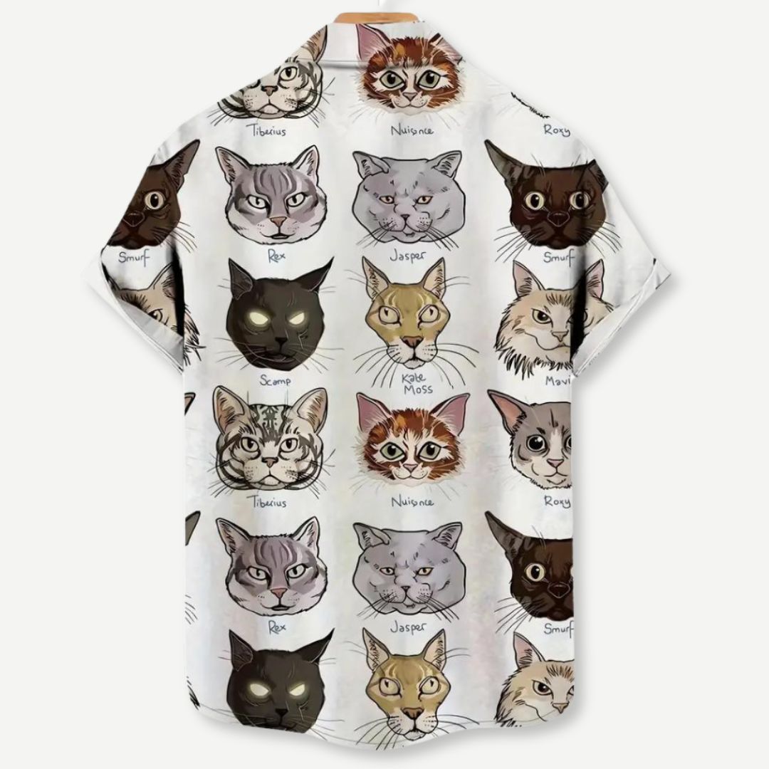 Kvinnors T-shirt Avslappnad Stil Med Kattmotiv 1