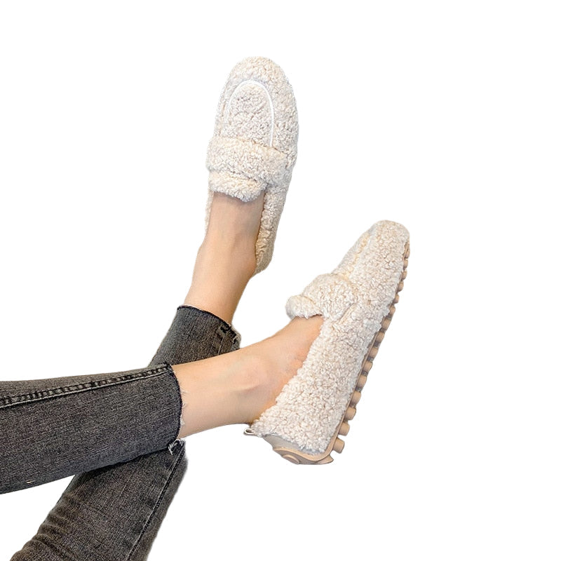 Kvinnors Tofflor i Plysch med Halkfria Sulor 2