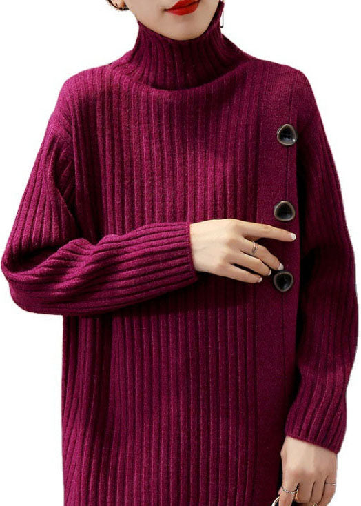 Kvinnors Turtleneck Tröja Långärmad 4