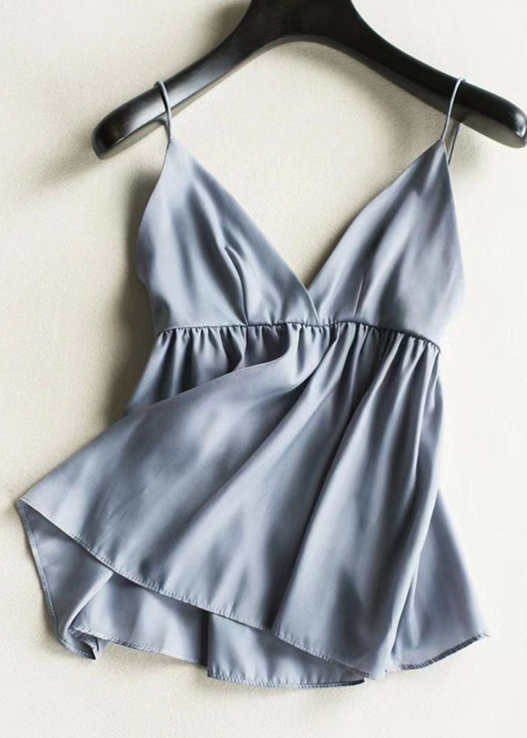 Kvinnors Tvådelat Set med Chiffongskjorta och Spaghettiarmband 1