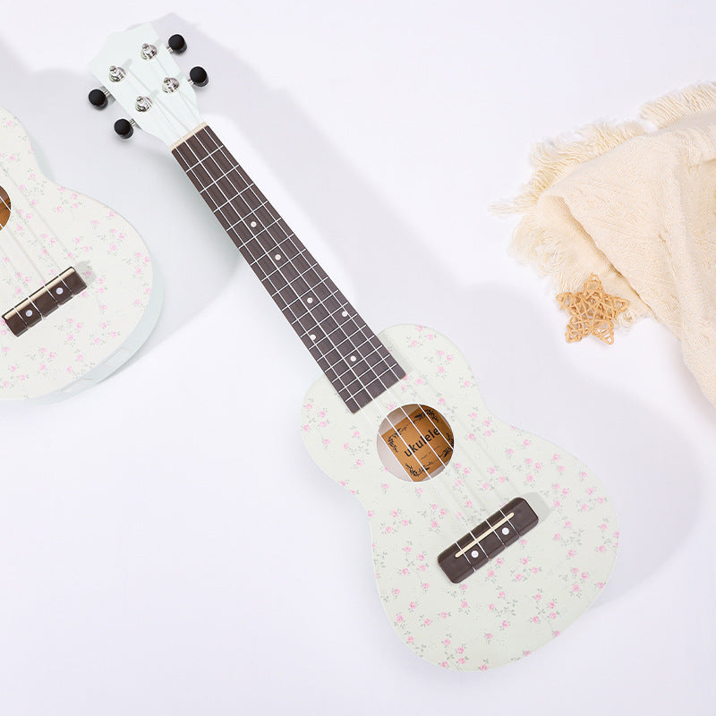 Kvinnors Ukulele Blommönstrad Design 23 Tum 1