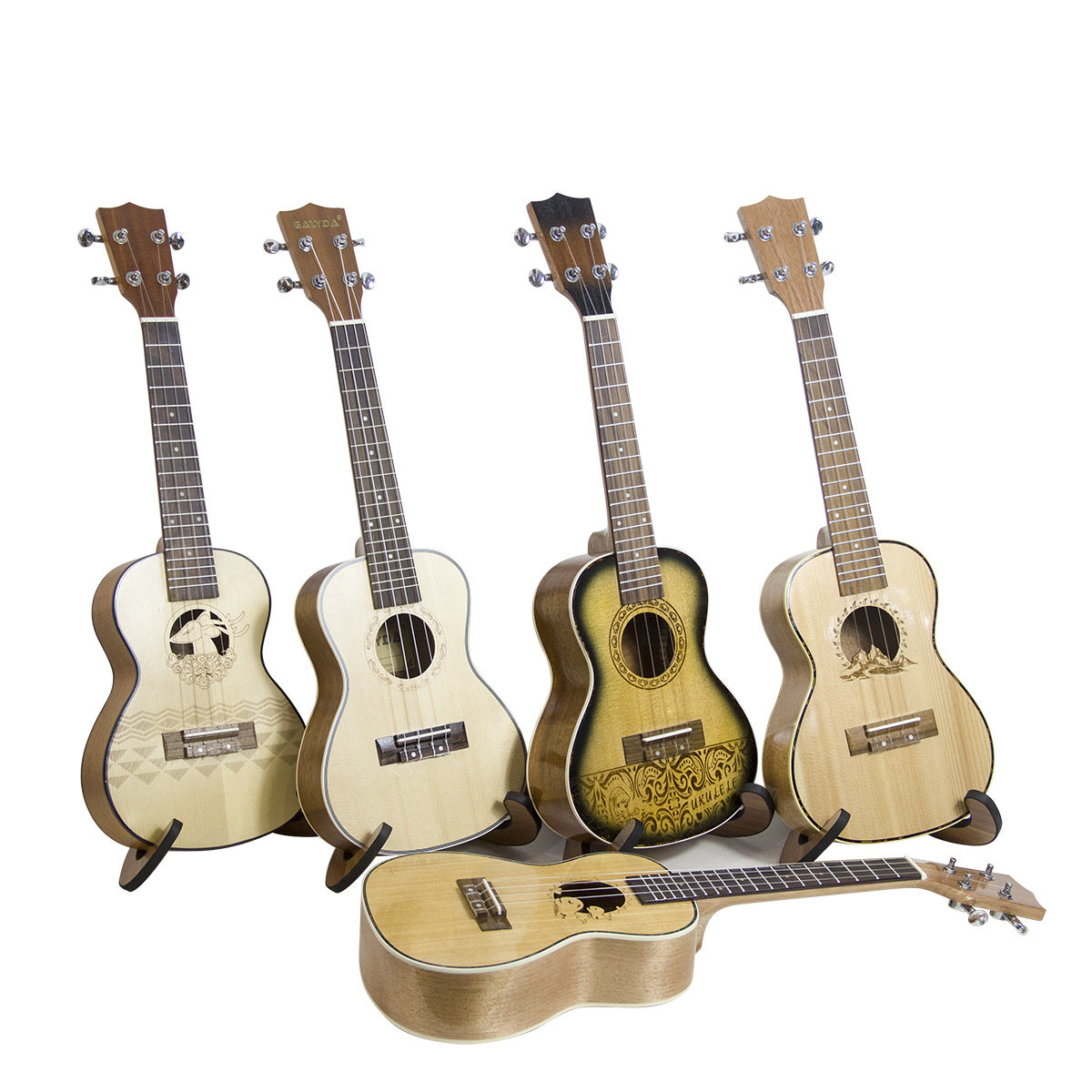 Kvinnors Ukulele Med Solid Trädesign 2