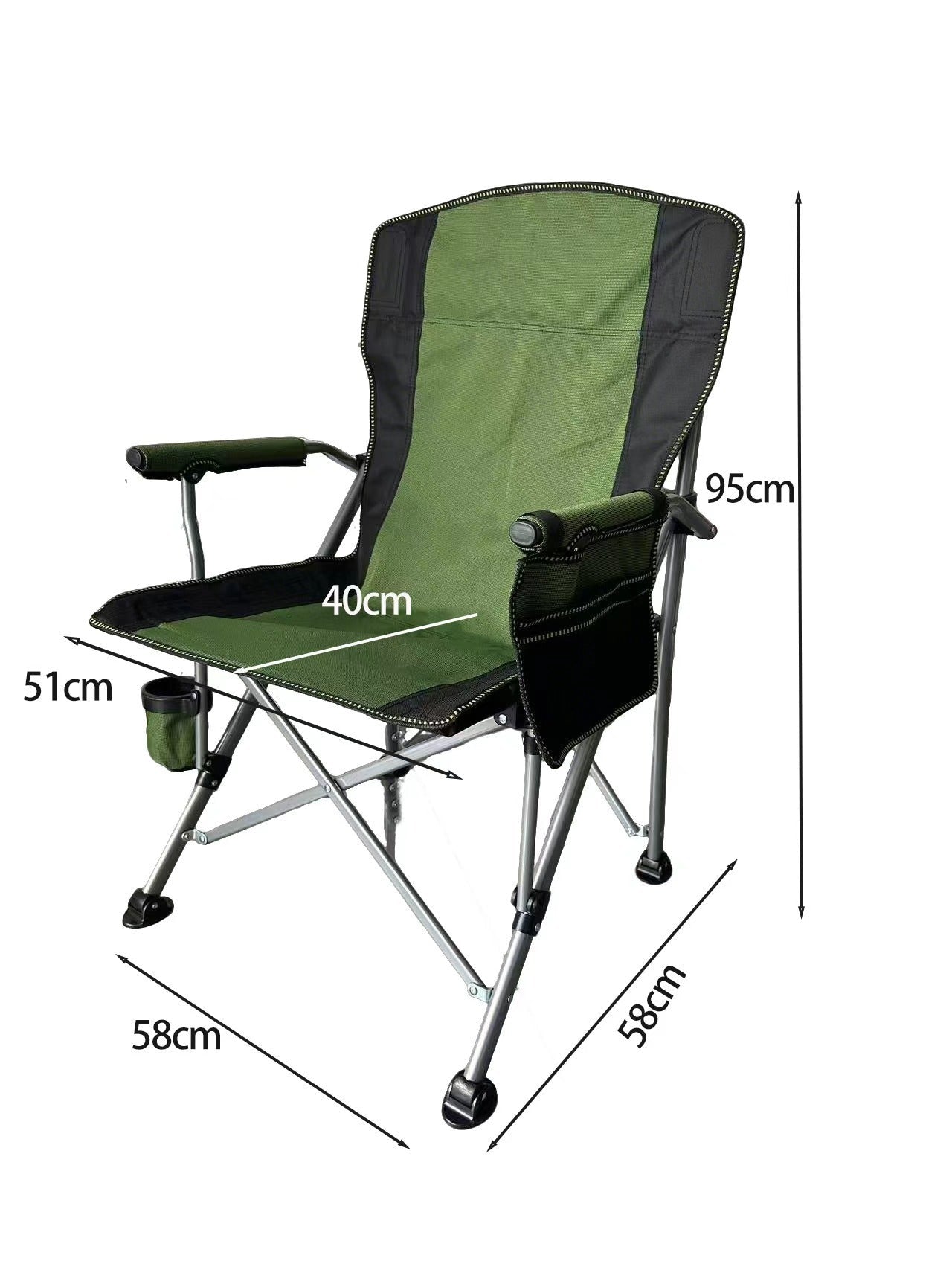 Kvinnors Utomhusstol Ergonomisk Design med Mugghållare 0