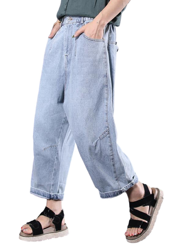 Kvinnors Vintage Jeans Casual Byxor 0