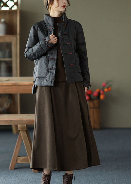 Kvinnors Vintage Vinterdunkappa med Stativkrage 2