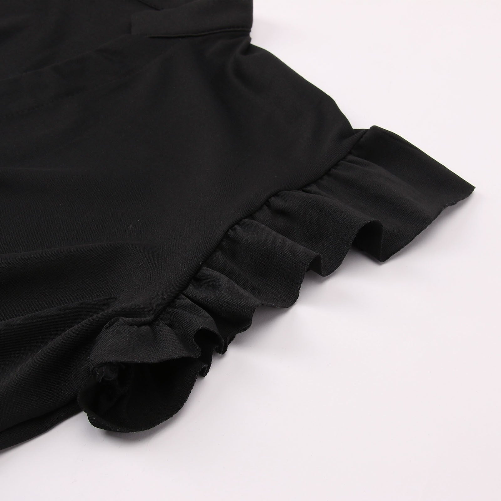 Kvinnors Vit Blus med Volangärmar i Traditionell Stil 4