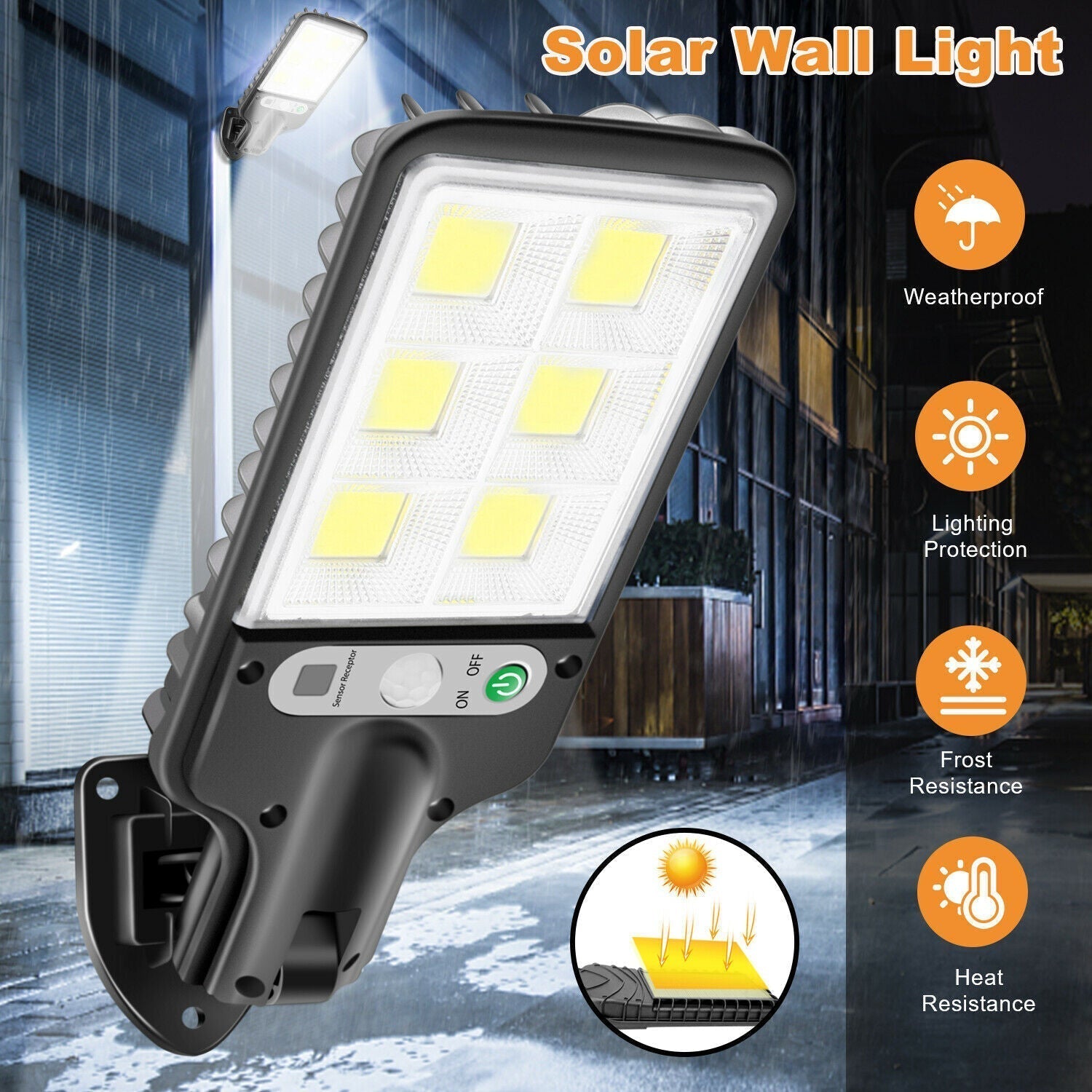 LED-Gatulampa Solcellsdriven 4