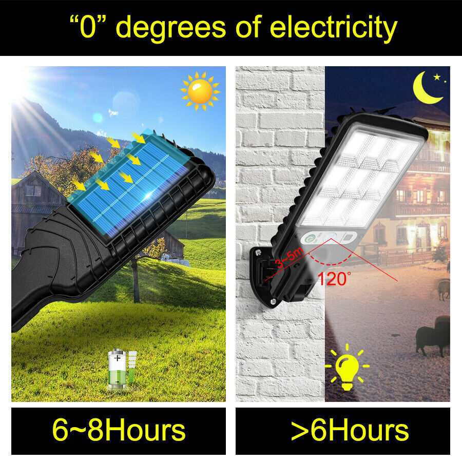 LED-Gatulampa Solcellsdriven 6