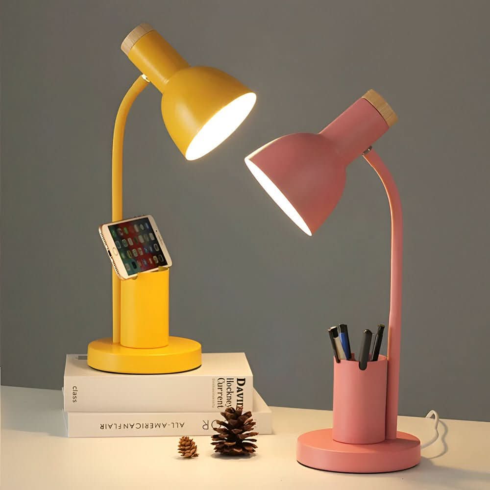 LED-bordslampa med pennhållare och justerbart lamphuvud 2