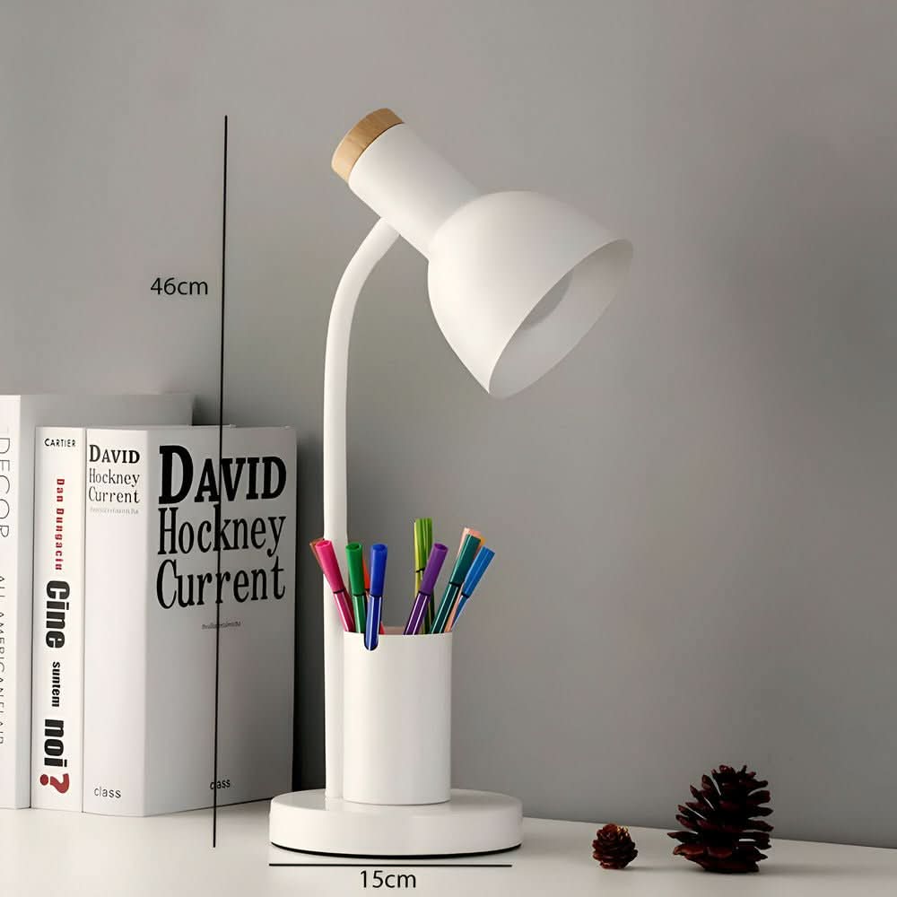 LED-bordslampa med pennhållare och justerbart lamphuvud 5