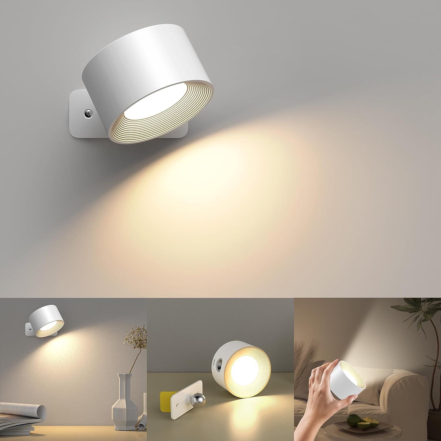 LED Vägglampa 360° Rotationsdesign 1