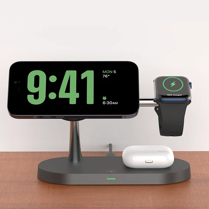 Laddningsstation för iPhone, Apple Watch och AirPods Med Snabbladdning 1