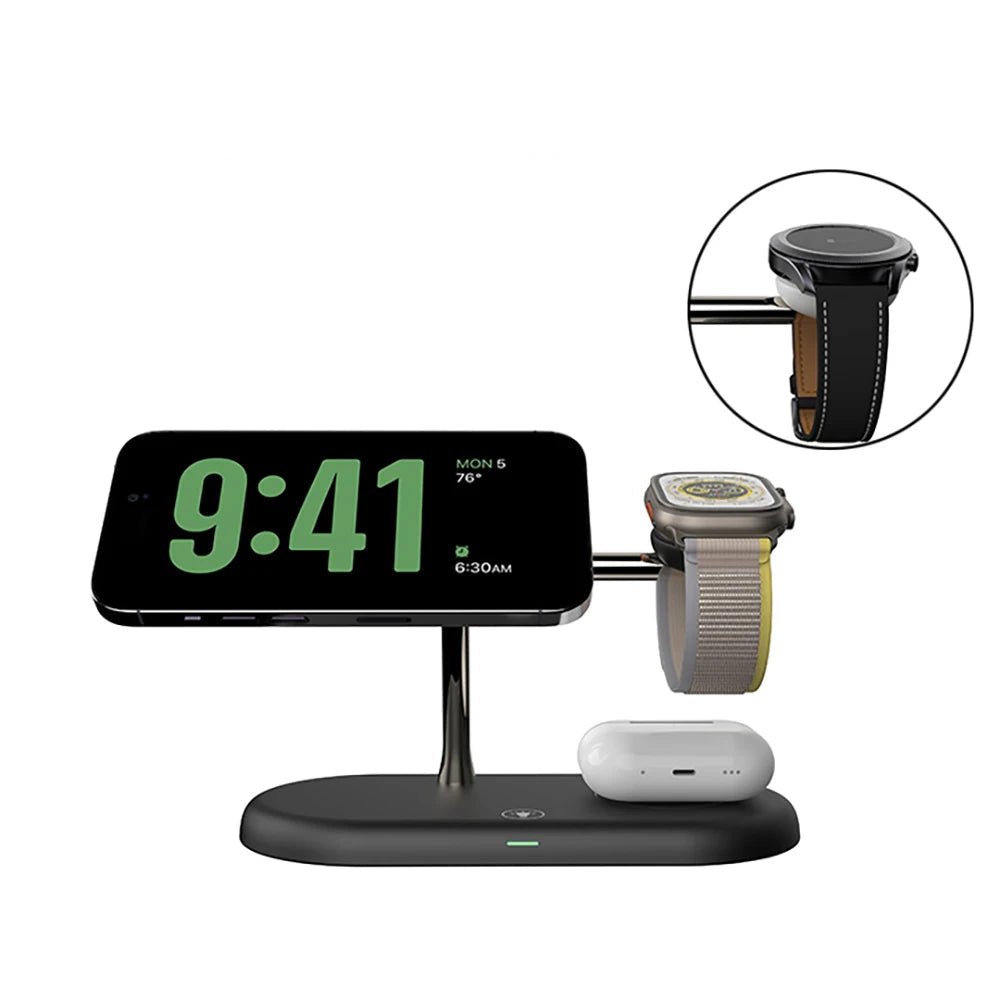 Laddningsstation för iPhone, Apple Watch och AirPods Med Snabbladdning 10