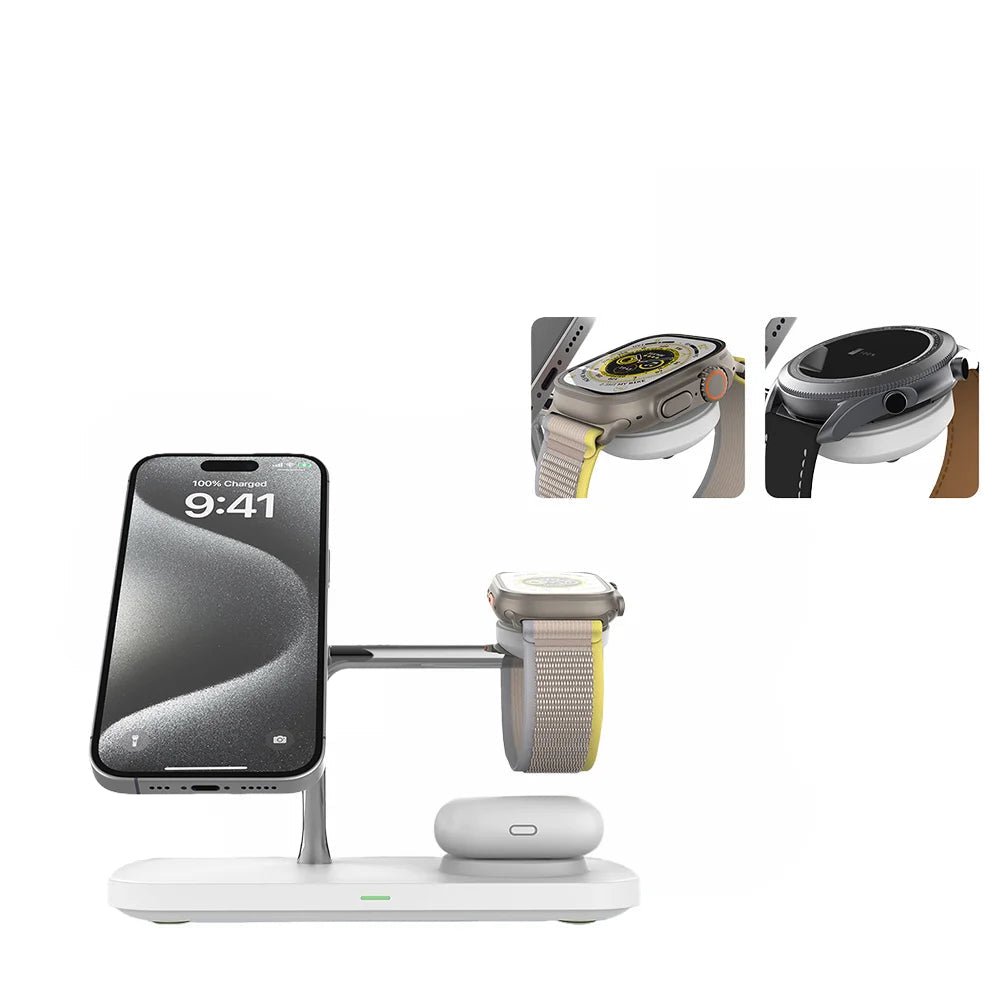 Laddningsstation för iPhone, Apple Watch och AirPods Med Snabbladdning 12