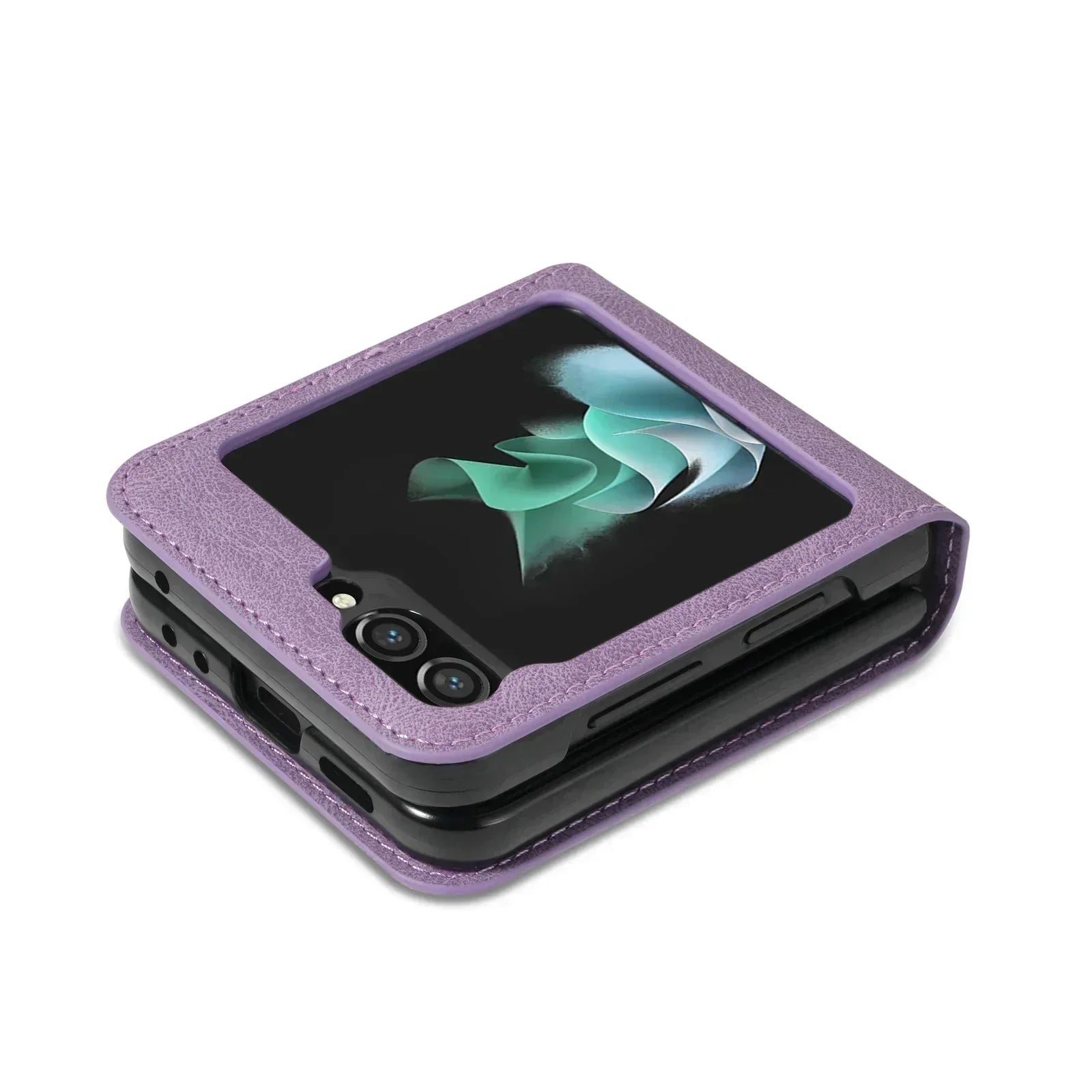 Läderplånboksfodral för Samsung Galaxy Z Flip 3