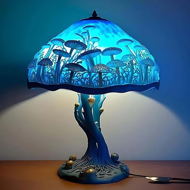 Lampa Med Färgat Glas För Hemmet 3
