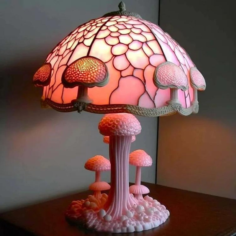 Lampa Med Färgat Glas För Hemmet 4