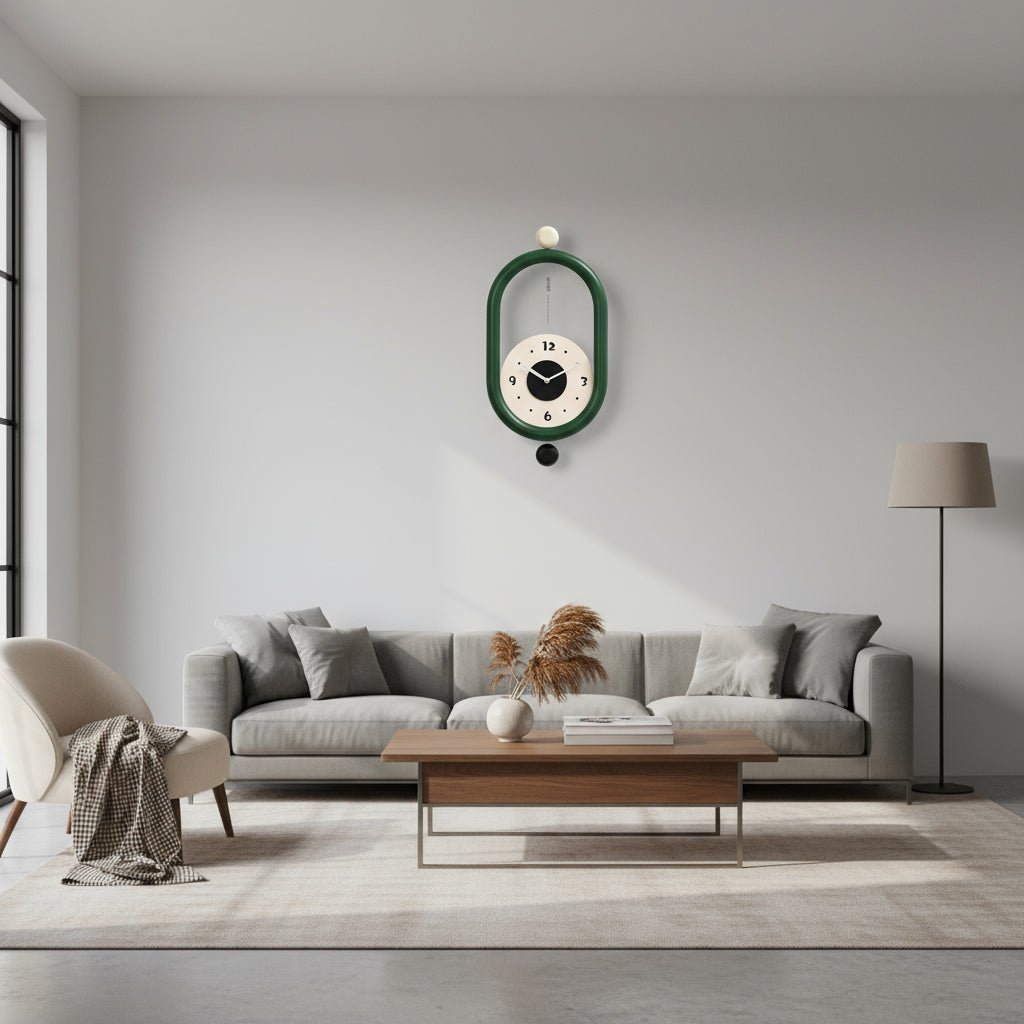 Lång Väggklocka Modern Design 3D 1