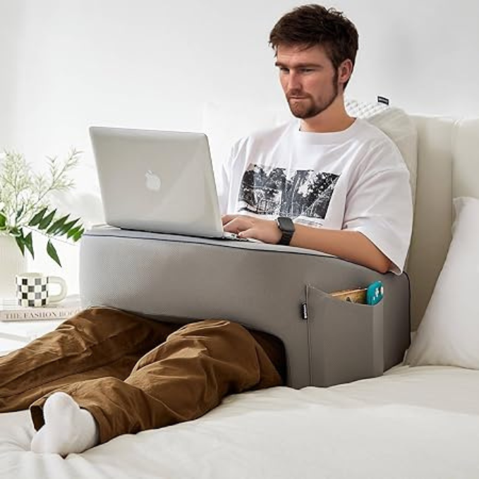 Lap Desk för Bekväm Användning med Armstöd och Sidofickor 1