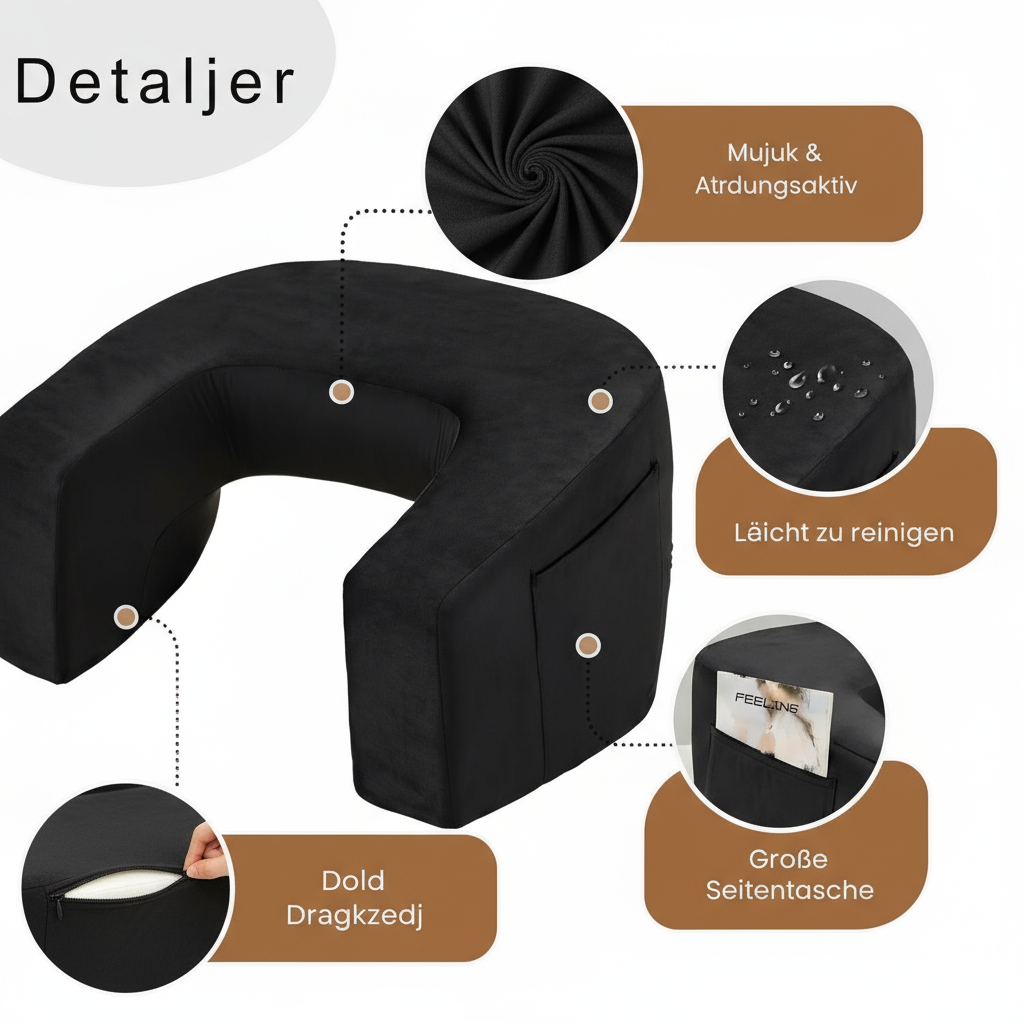 Lap Desk för Bekväm Användning med Armstöd och Sidofickor 5