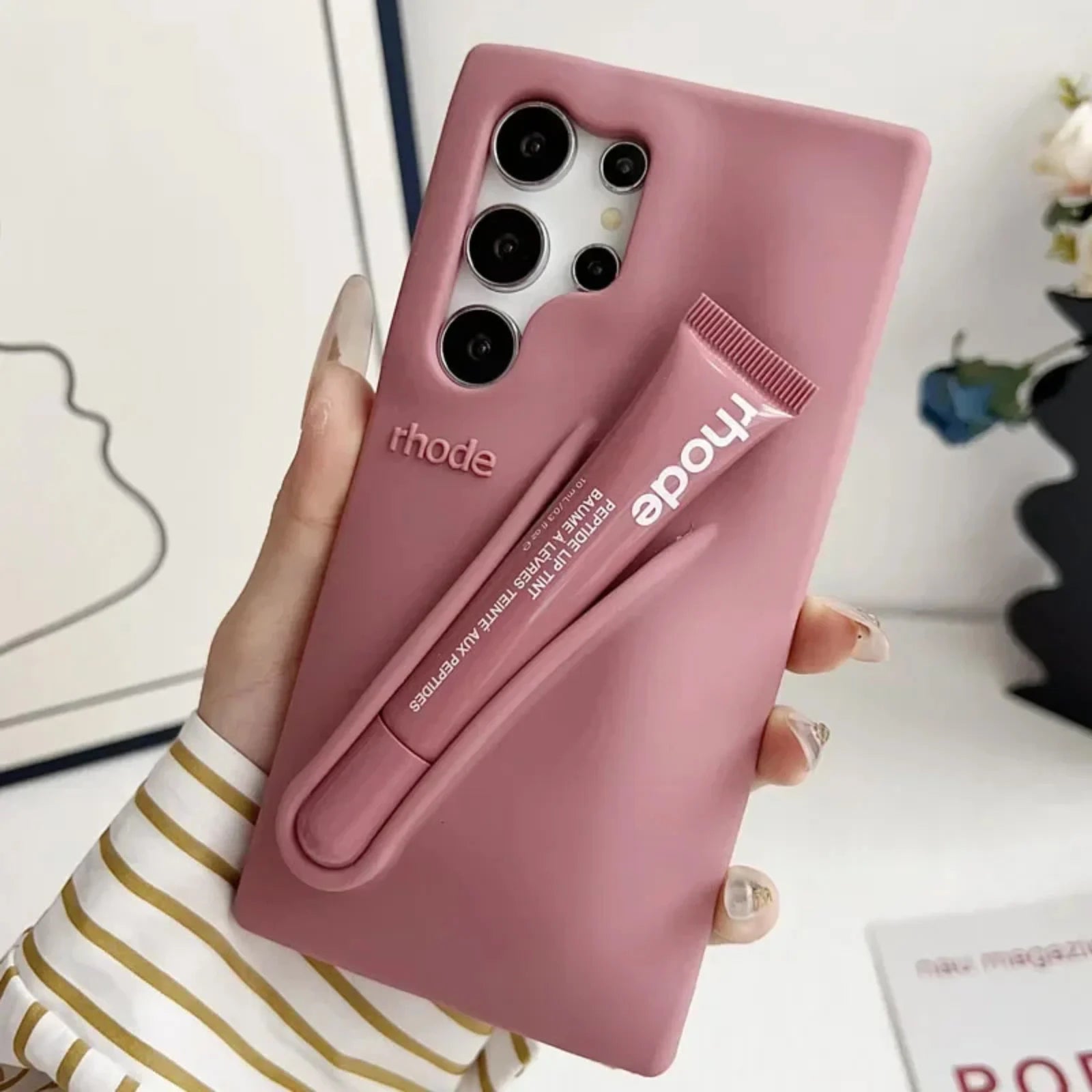 Läppfodral För Samsung Galaxy Med Läppglansset Stilfull Accessoar 6