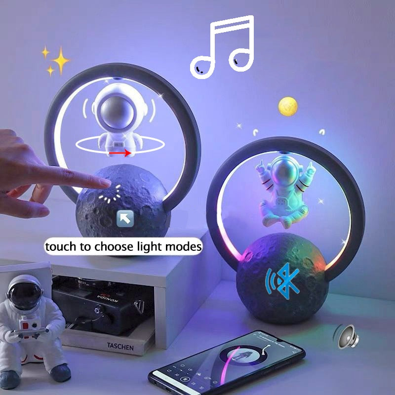 Leviterande Astronaut Högtalarlampa med RGB-ljus 4