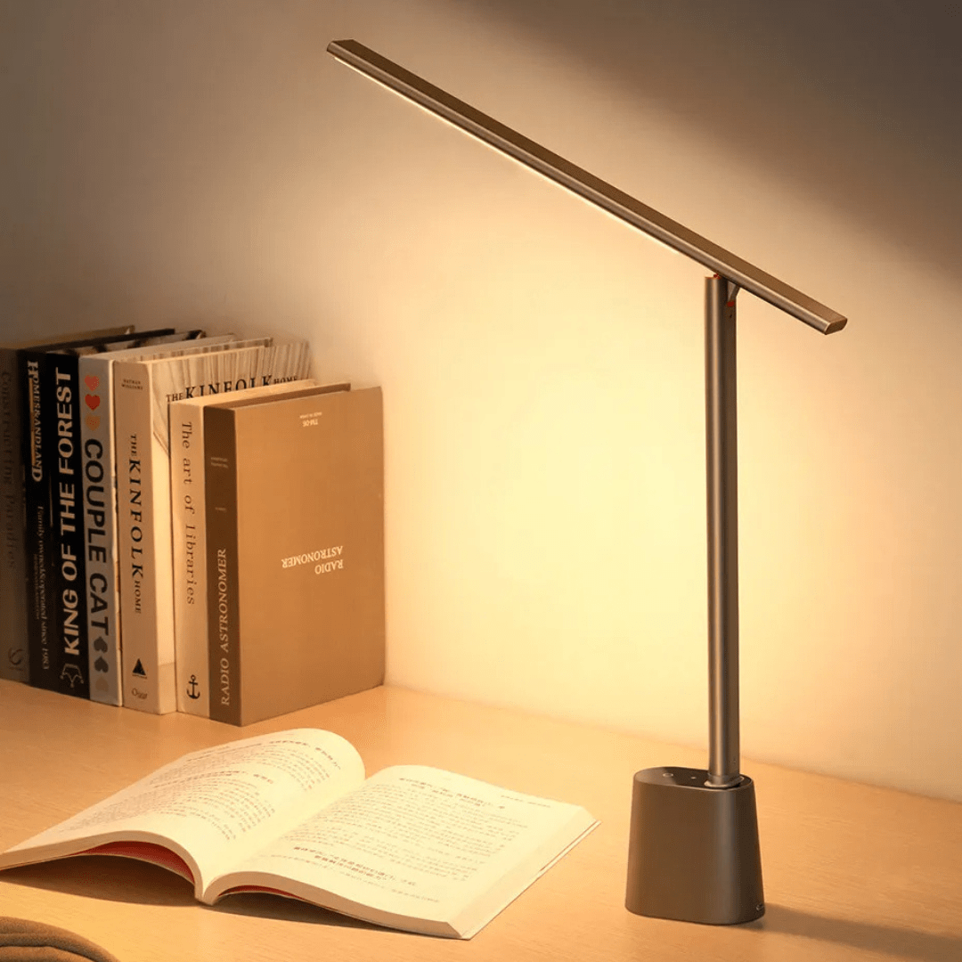 Liten Bordslampa Fällbar Med Dimbart LED-Ljus För Hemmakontor Och Resor 0