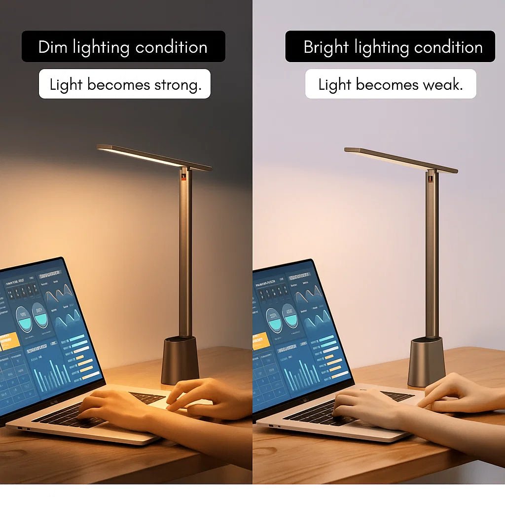 Liten Bordslampa Fällbar Med Dimbart LED-Ljus För Hemmakontor Och Resor 5