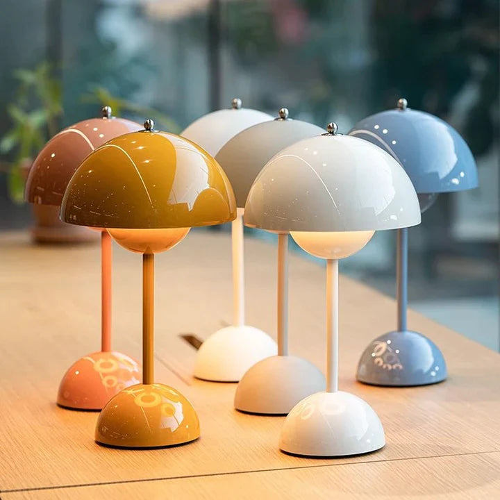 Liten Bordslampa Nordisk Stil Minimalistisk Svampform 2