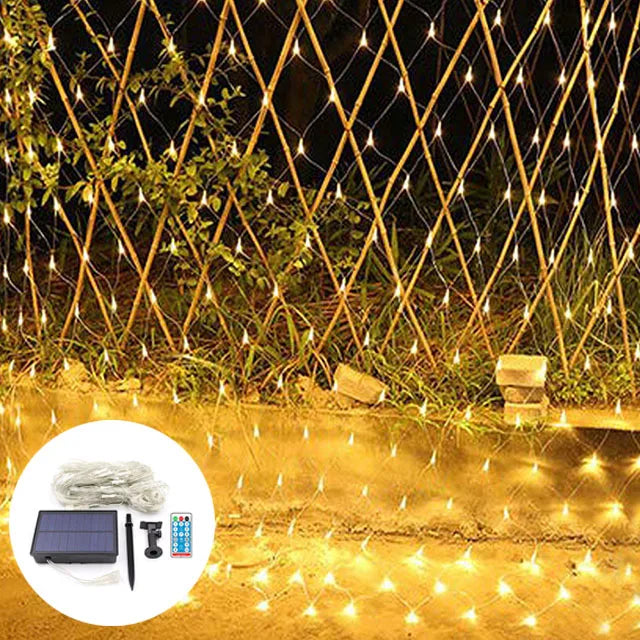 Ljusslinga Solcell Utomhus LED Belysning med Timer och Vattenskydd för Trädgård och Fest 0