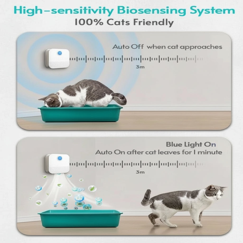 Luktneutraliserare för kattsandsfack med rörelsesensor 4