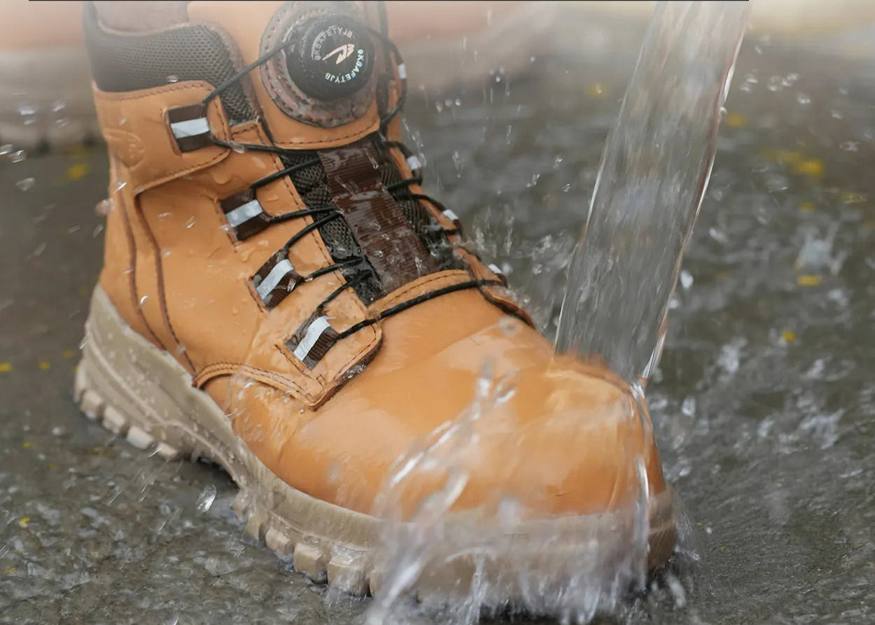 Mäns Arbetsstövlar Vattentåliga med Ståltå Modern Design 4