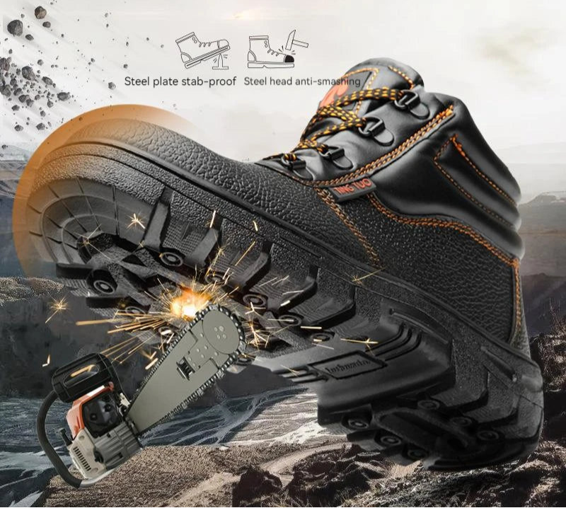 Mäns Arbetsstövlar Vattentäta och Slitstarka 2