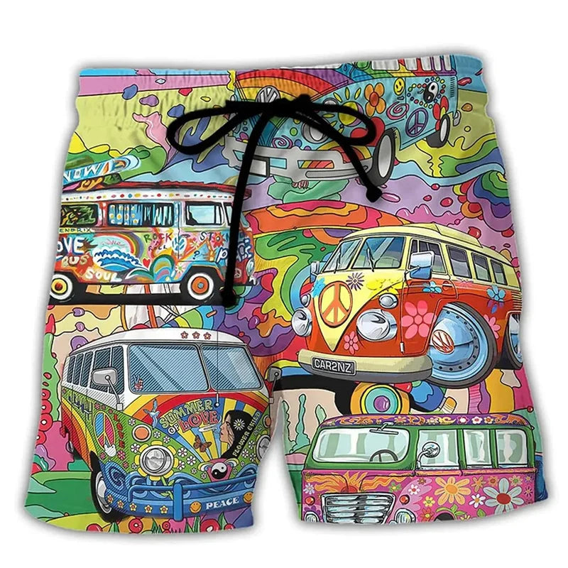 Mäns Badshorts med Graffiti Design 5